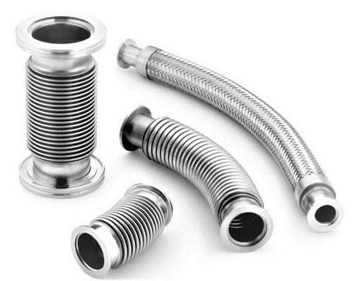 Assortment of KF flexible bellows and braided hose assemblies